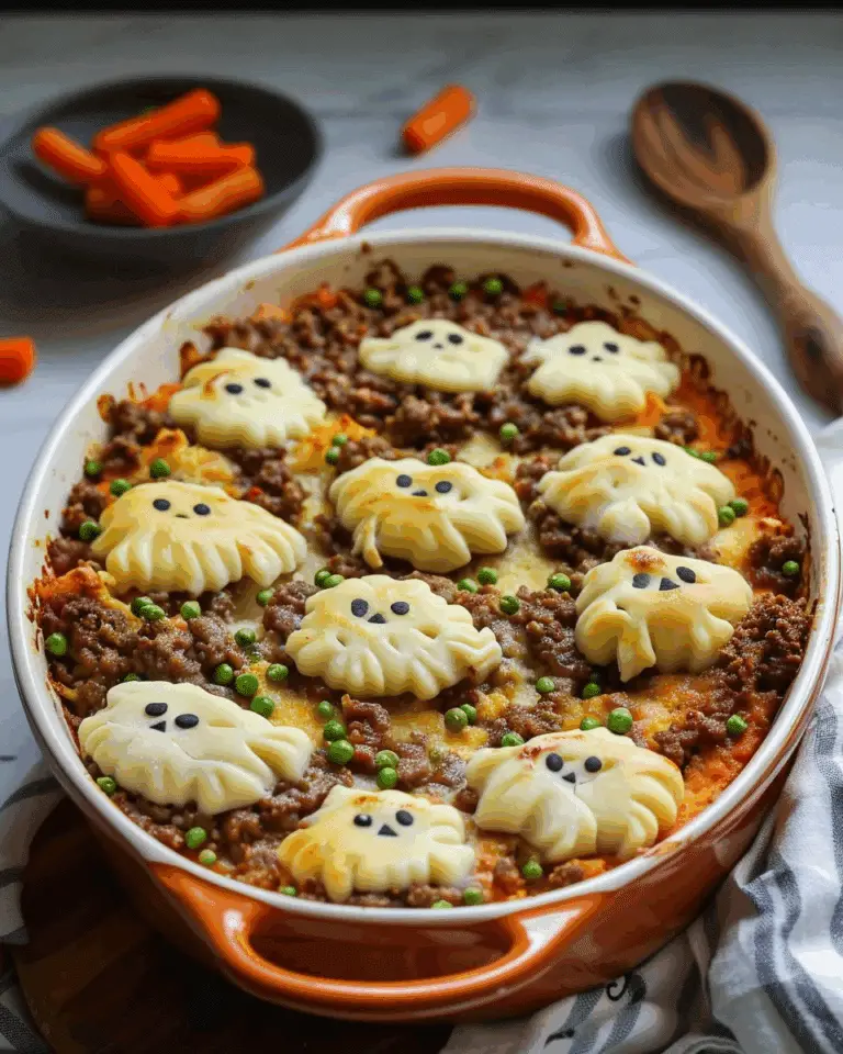 Creepy Shepherd’s Pie (Ghost Potatoes!)