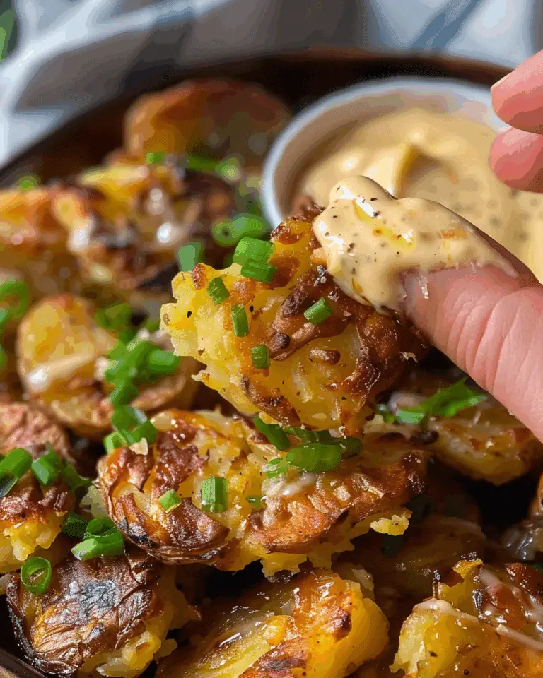 Crispy Garlic Smashed Potatoes
