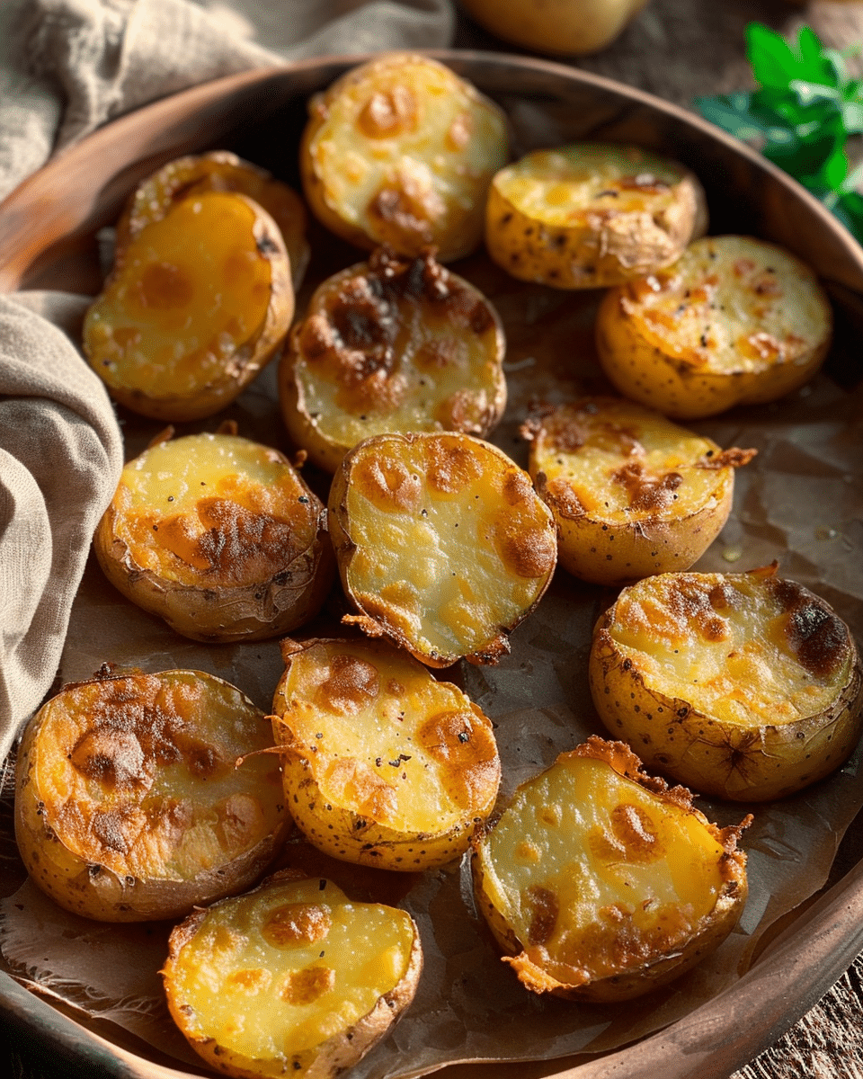 Crispy Garlic Smashed Potatoes