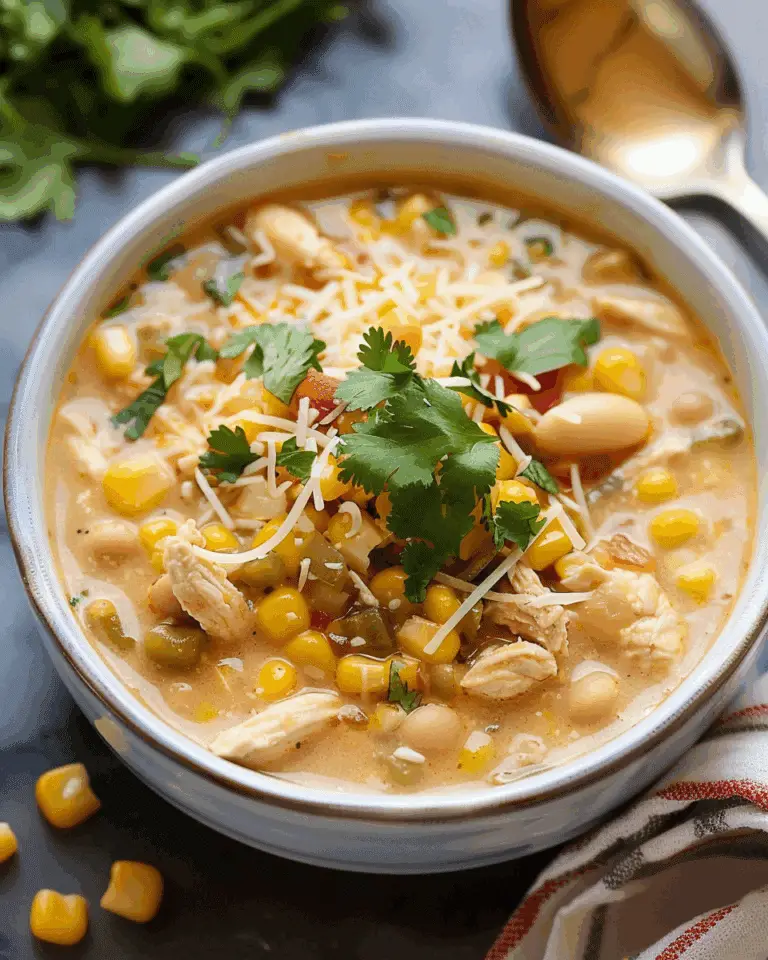 Crockpot Sweet Corn & Pepper Jack White Chicken Chili