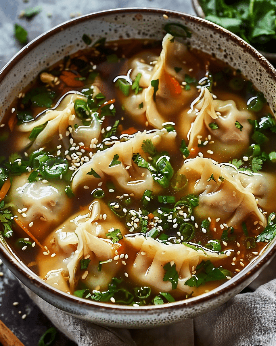 Easy Asian Dumpling Potsticker Soup - Cozy Comfort in a Bowl