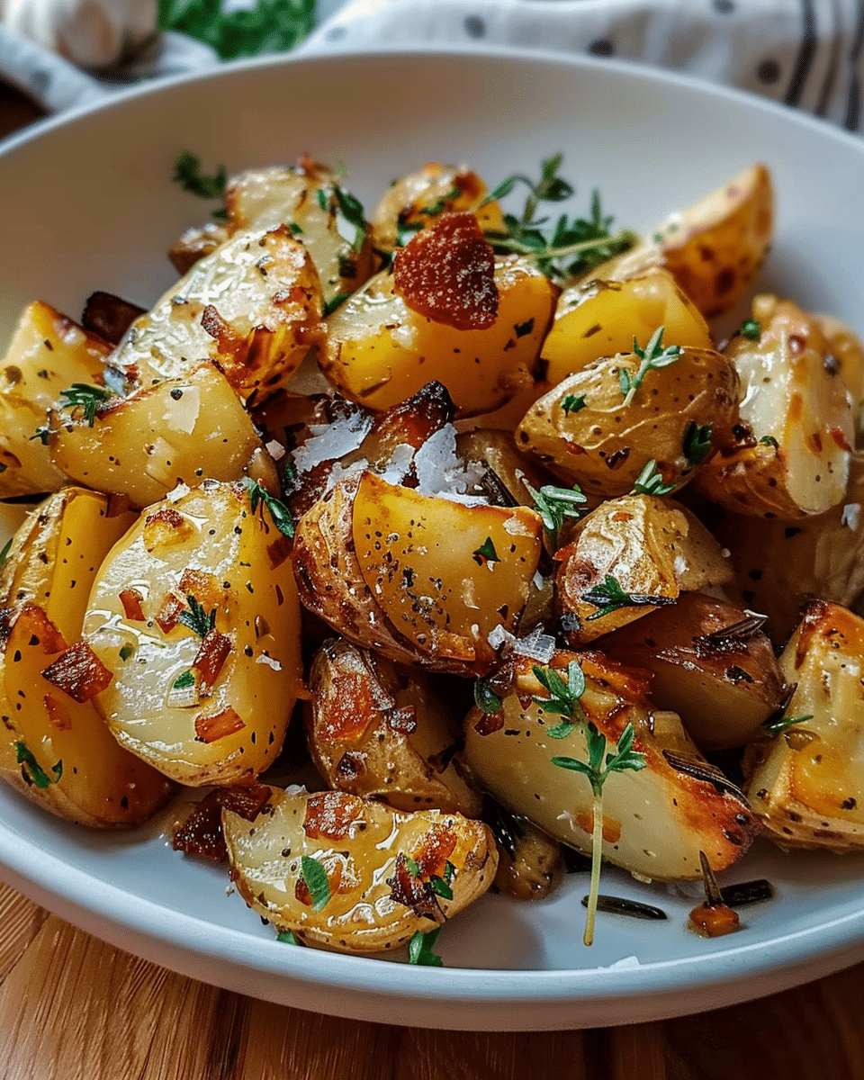 Garlic Roasted Potatoes - Crispy, Golden & Irresistible