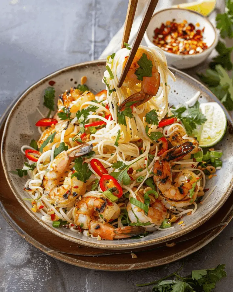 Grilled Shrimp and Rice Noodles Salad