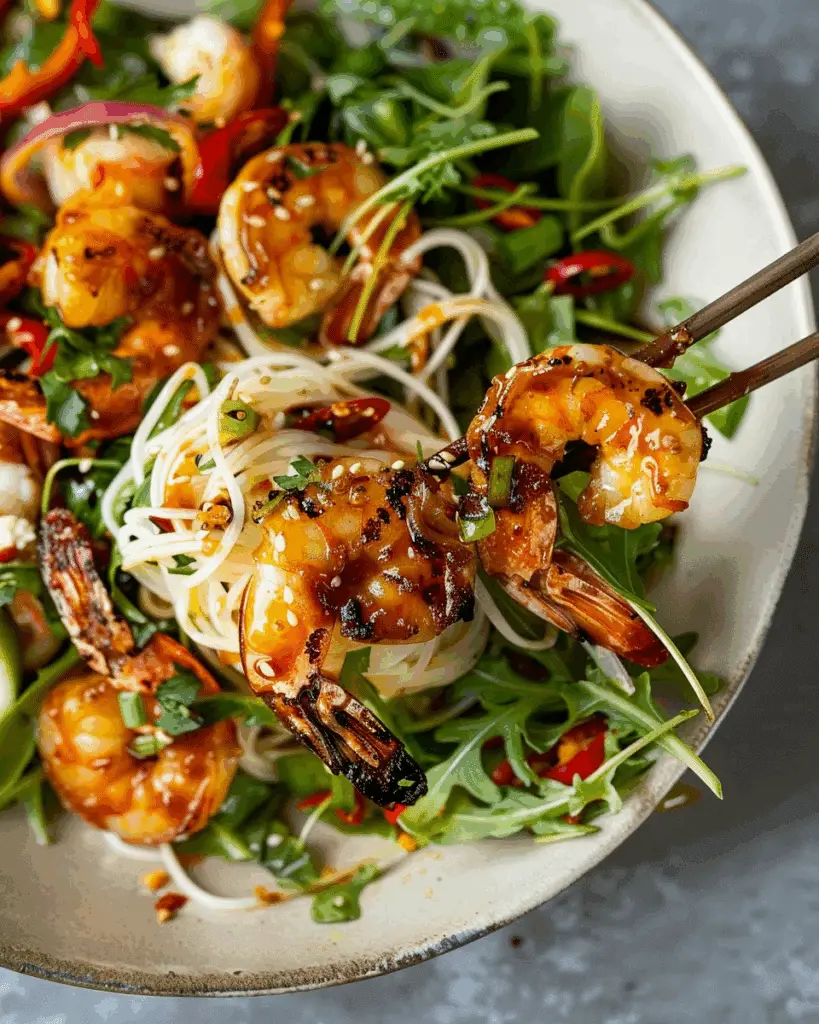 Grilled Shrimp and Rice Noodles Salad