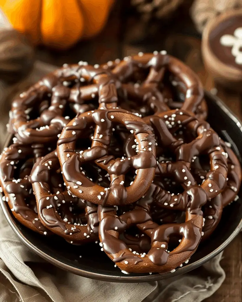 Halloween Chocolate Pretzels