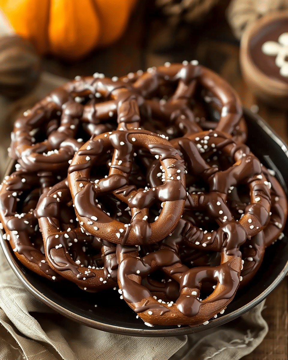Halloween Chocolate Pretzels