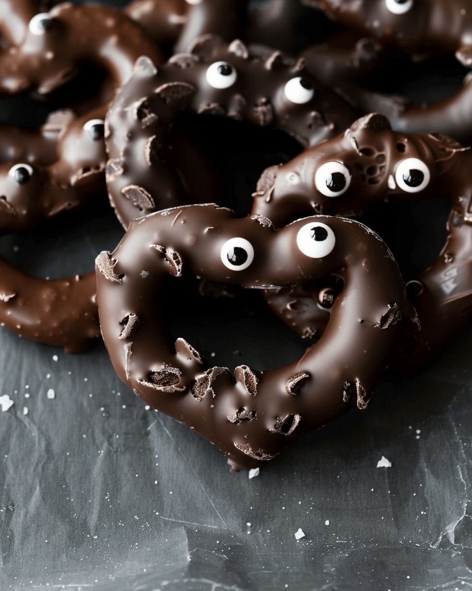 Halloween Chocolate Pretzels