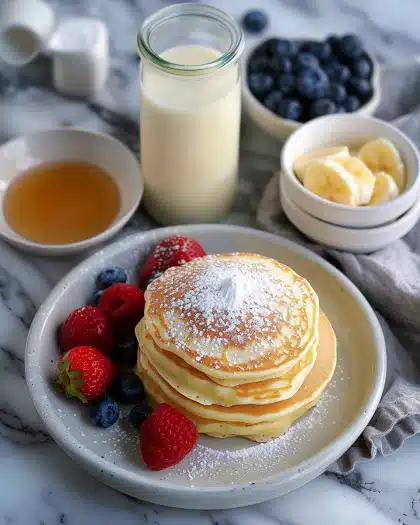 Homemade Fluffy Buttermilk Pancakes