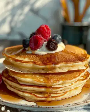 Homemade Fluffy Buttermilk Pancakes