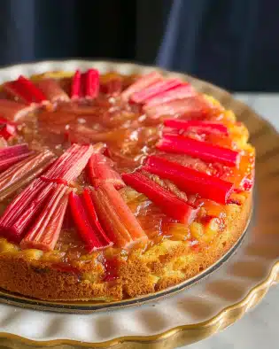 Rhubarb Upside Down Cake 6 Rhubarb Upside Down Cake