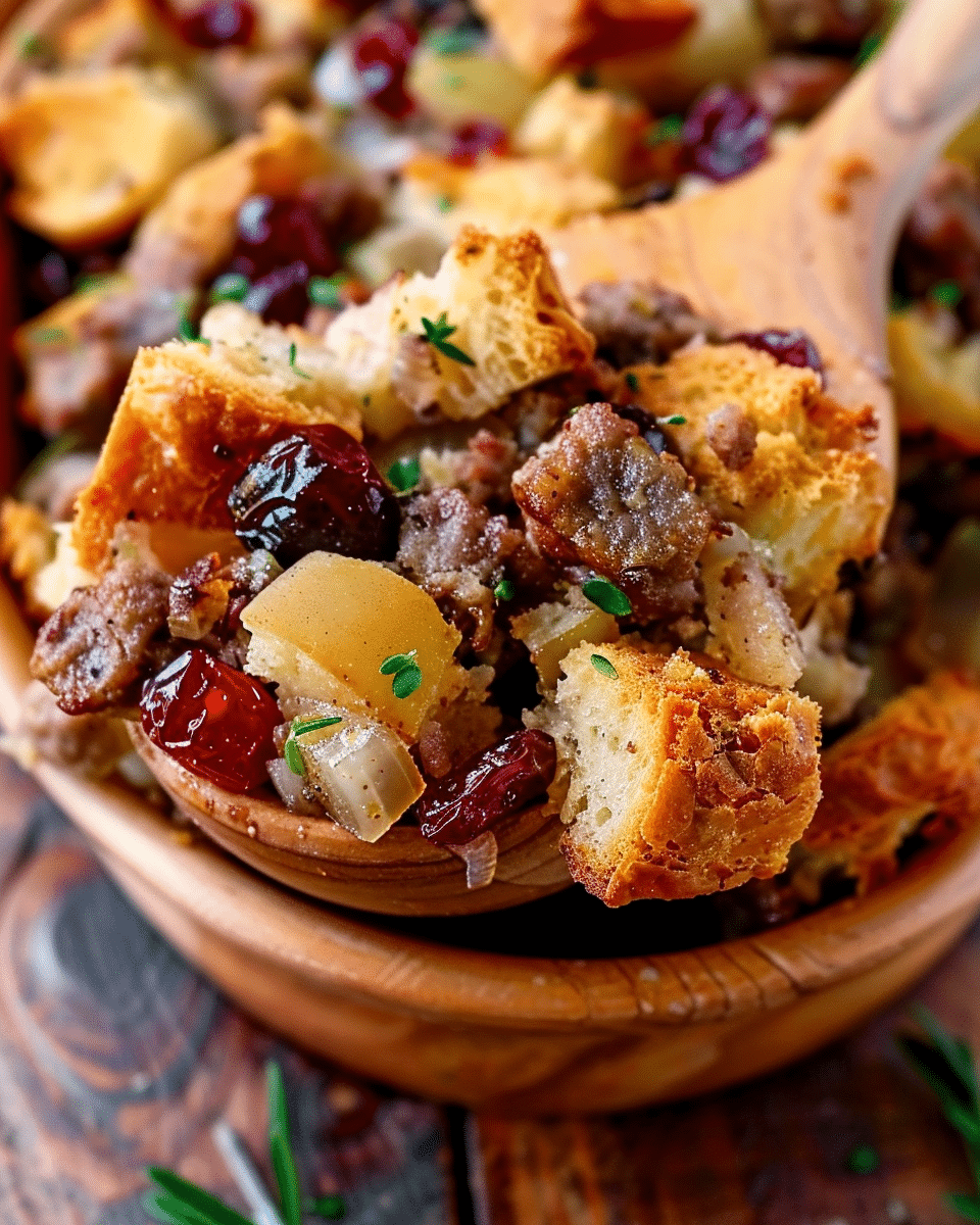 Sausage & Herb Stuffing with Apples