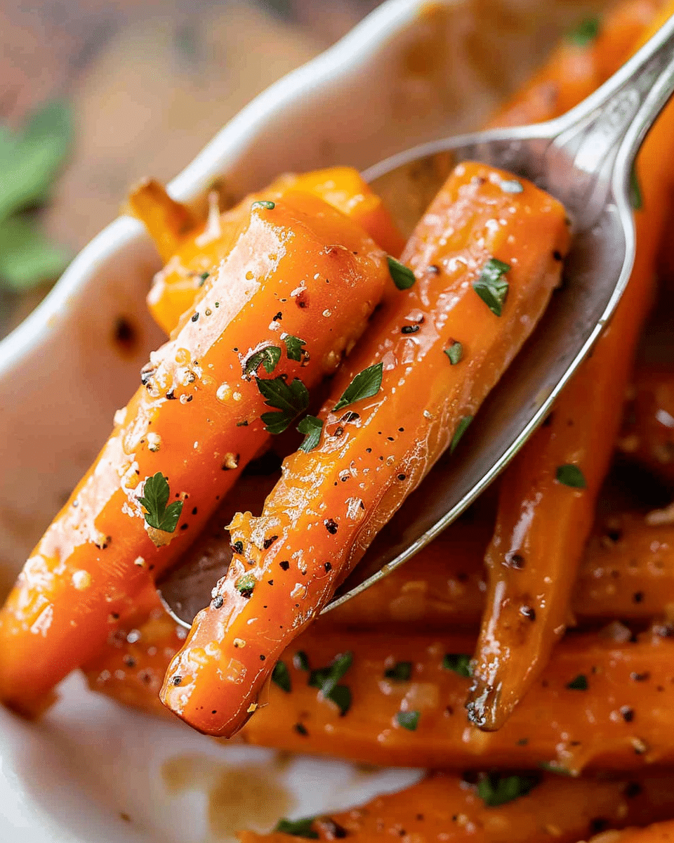 Slow Cooker Maple & Brown Sugar Glazed Carrot Recipe - Cozy Holiday Side