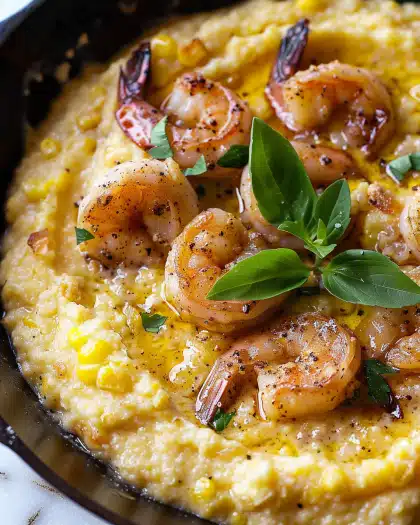Spicy Garlic Lemon Butter Shrimp with Parmesan Corn Polenta 6 Spicy Garlic Lemon Butter Shrimp with Parmesan Corn Polenta