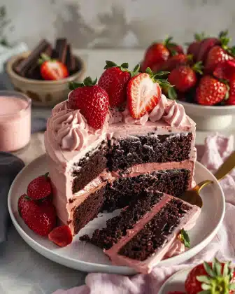 Strawberry Chocolate Cake