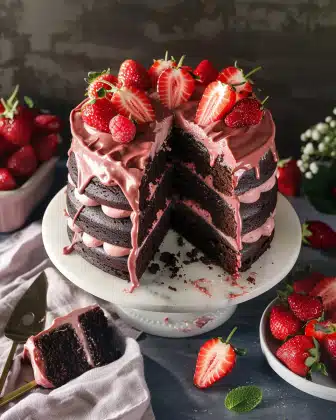 Strawberry Chocolate Cake
