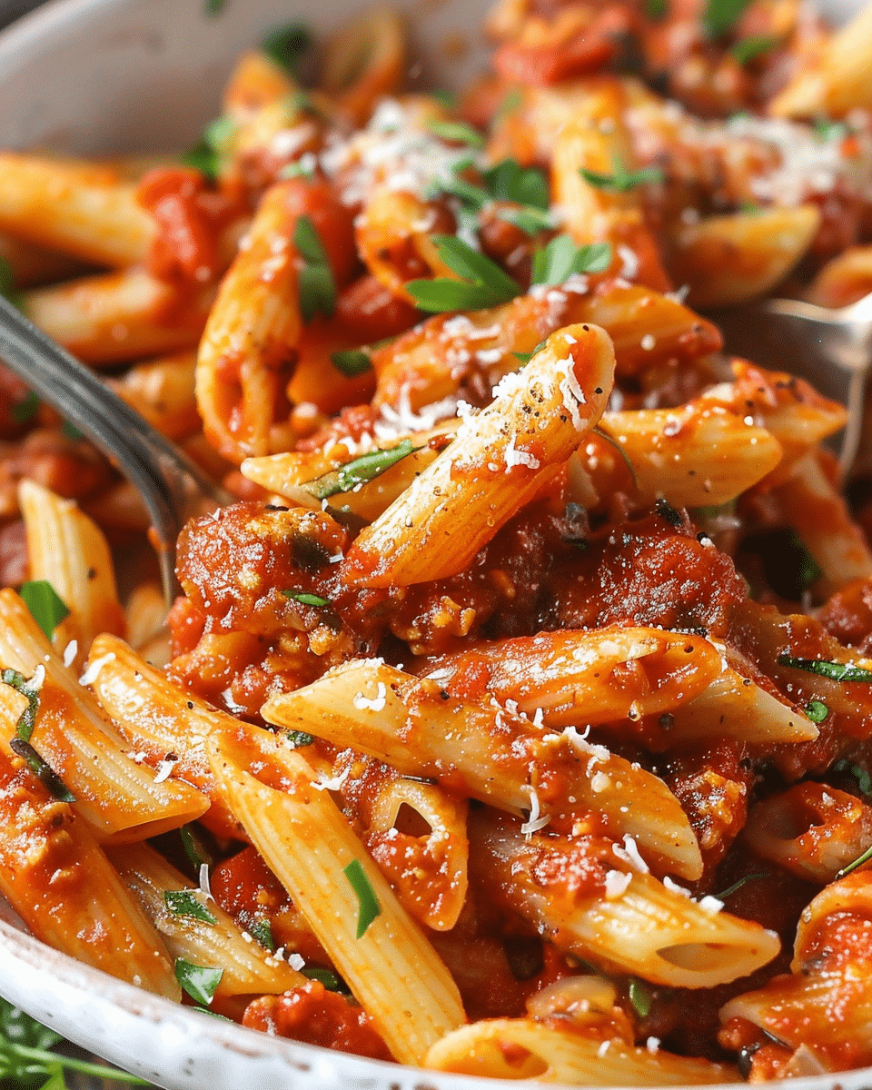 Sun-Dried Tomato and Spinach Pasta (no cream, vegetarian, GF option)