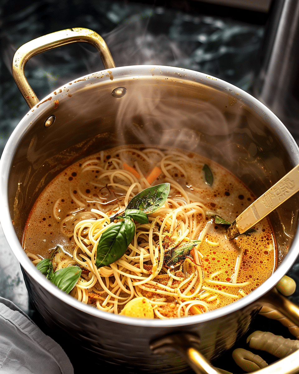 Thai Red Curry Chicken Noodle Soup.