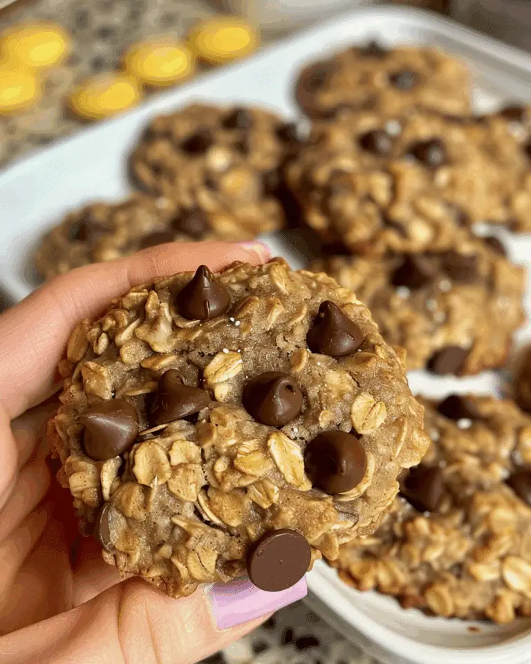 Vegan Oatmeal Cookies with Chocolate Chips