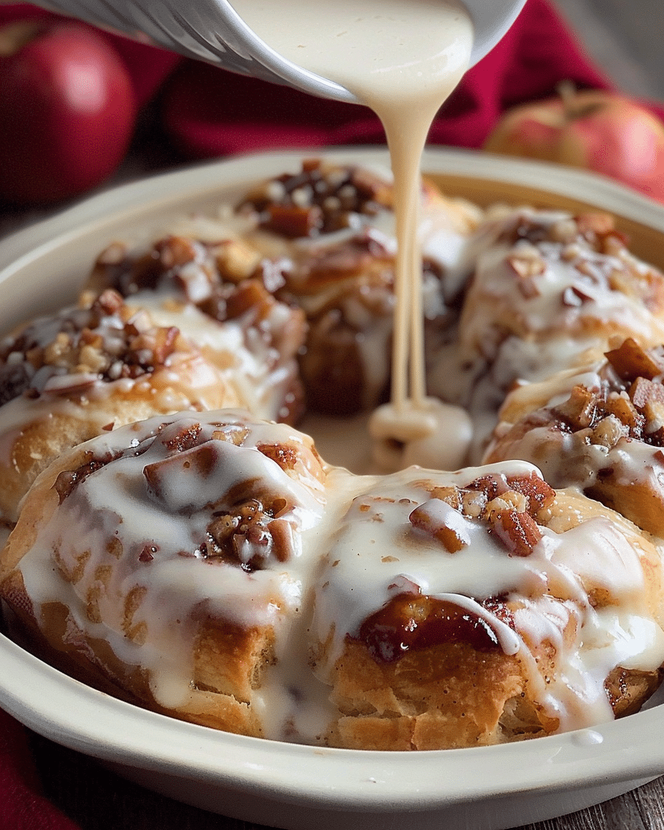 Warm and Gooey Apple Cinnamon Rolls