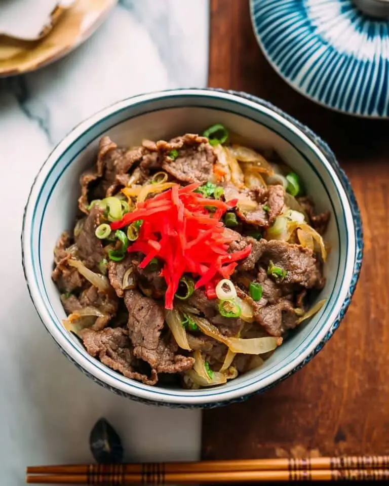 Gyudon (Japanese Beef Rice Bowl) Recipe