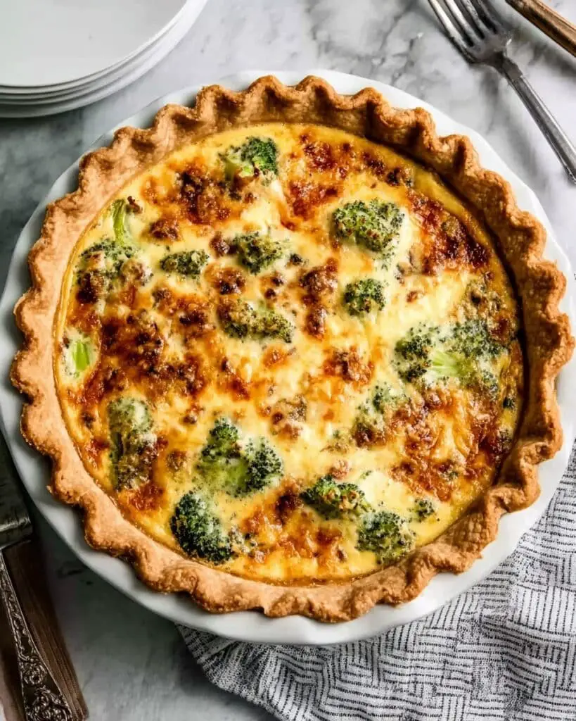 Broccoli Cheese Quiche Recipe