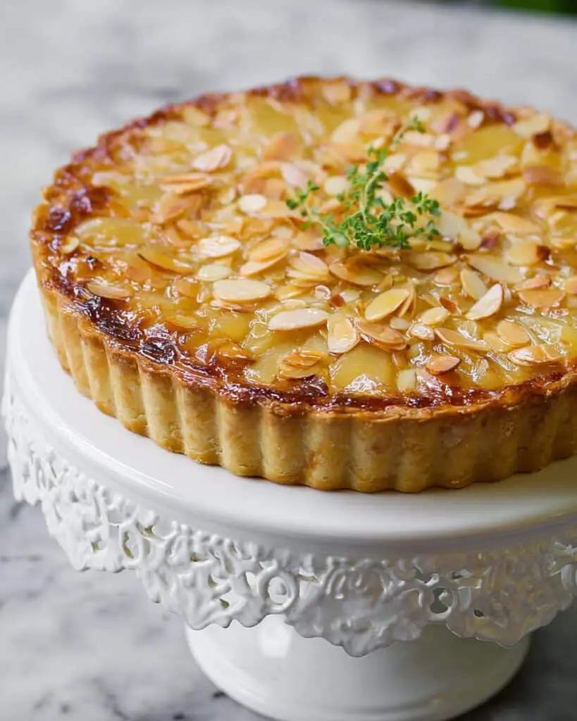 Pear and Almond Cream Tart with Vanilla Poached Pears Recipe