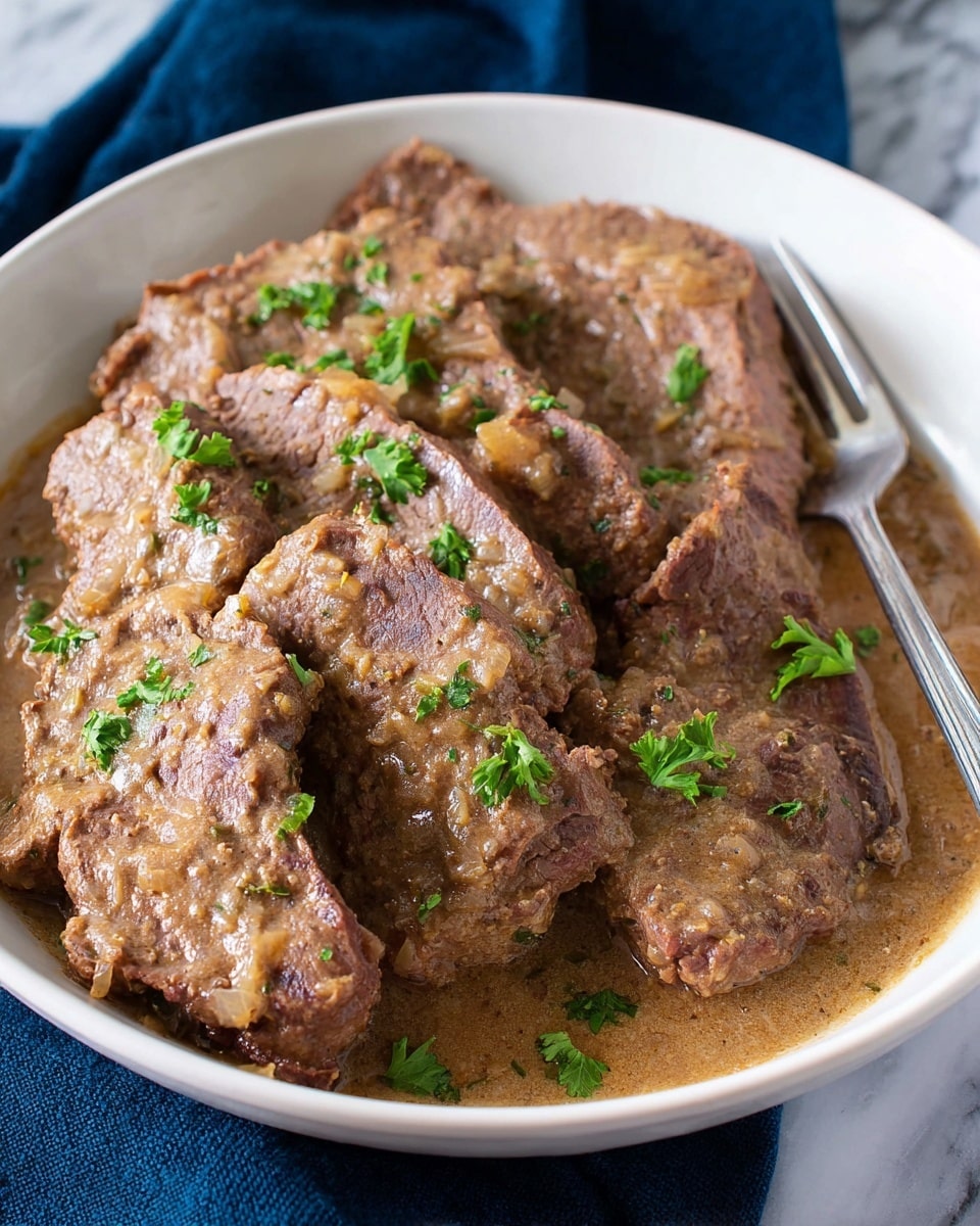 Slow Cooker Swiss Steak with Coconut Milk and Mushrooms Recipe