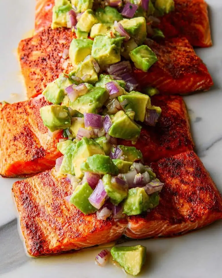 Grilled Salmon with Fresh Avocado Salsa Recipe