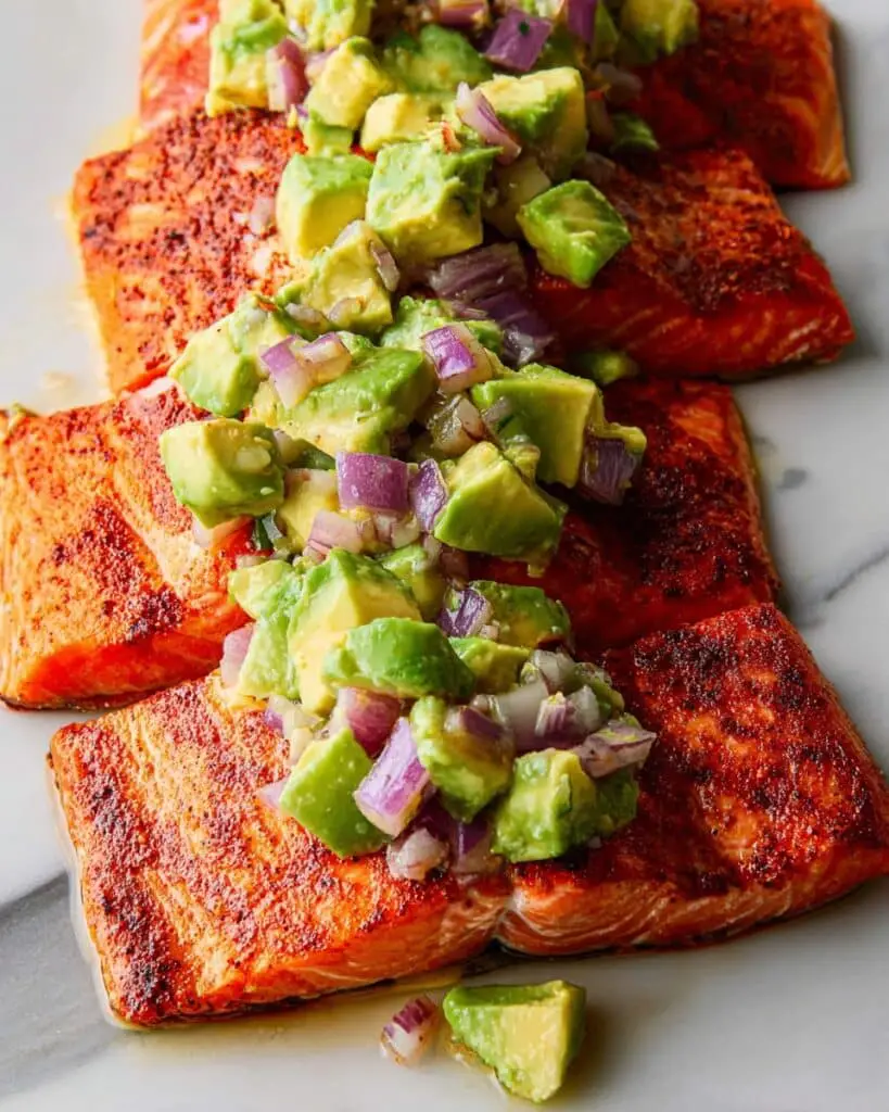 Grilled Salmon with Fresh Avocado Salsa Recipe