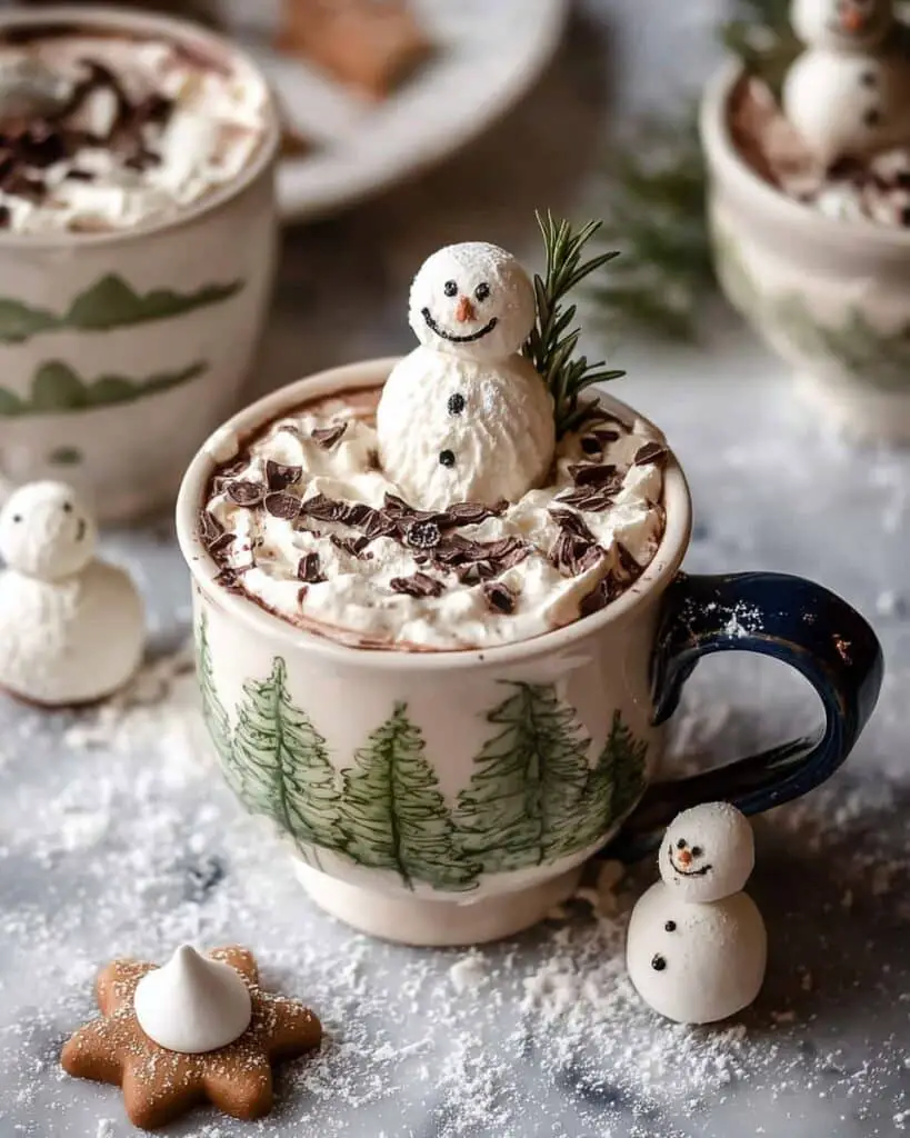 Creamy Coconut Hot Chocolate with Marshmallows and Optional Festive Garnishes Recipe