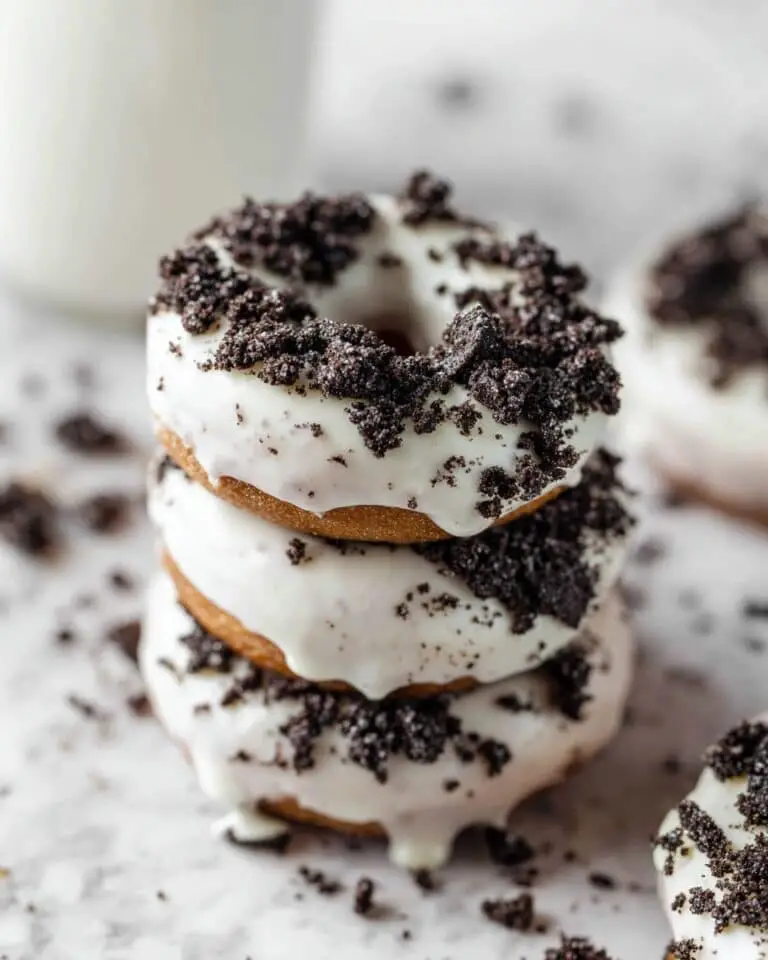 Oreo Donuts with White Chocolate Glaze Recipe
