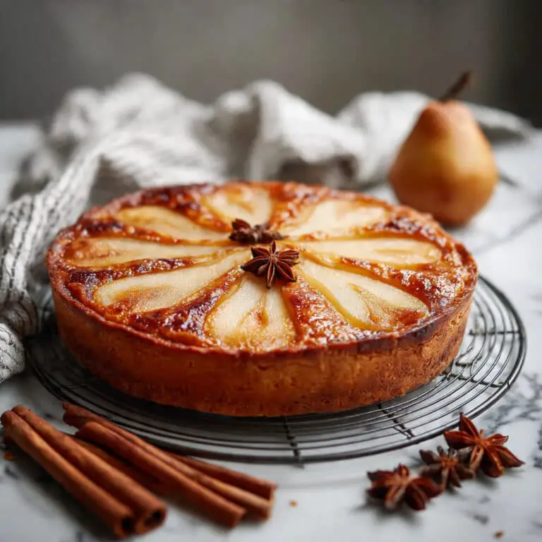 Pear Frangipane Tart with Poached Pears Recipe