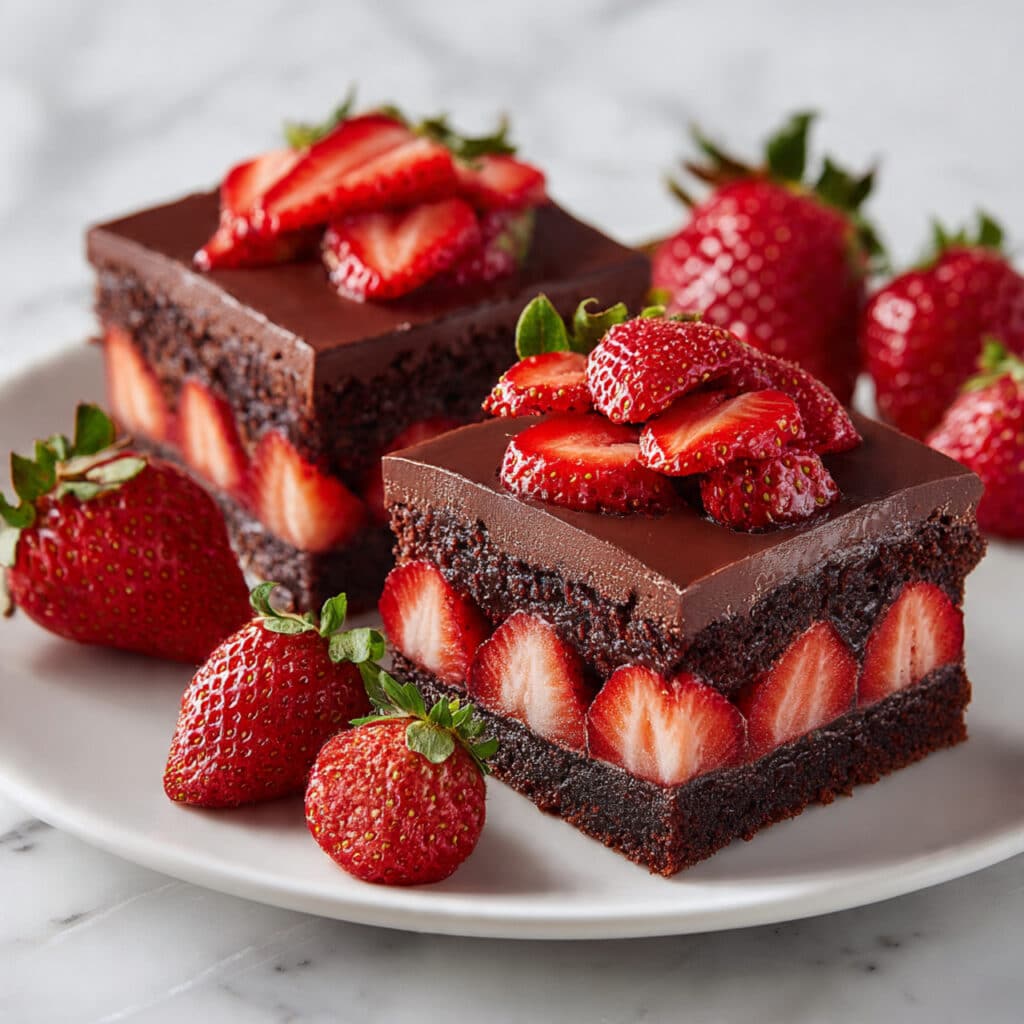 Chocolate Covered Strawberry Brownies Recipe