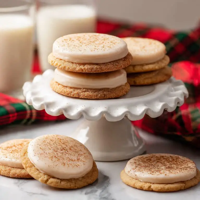 Eggnog Cookies with Eggnog Frosting and Spiced Topping Recipe