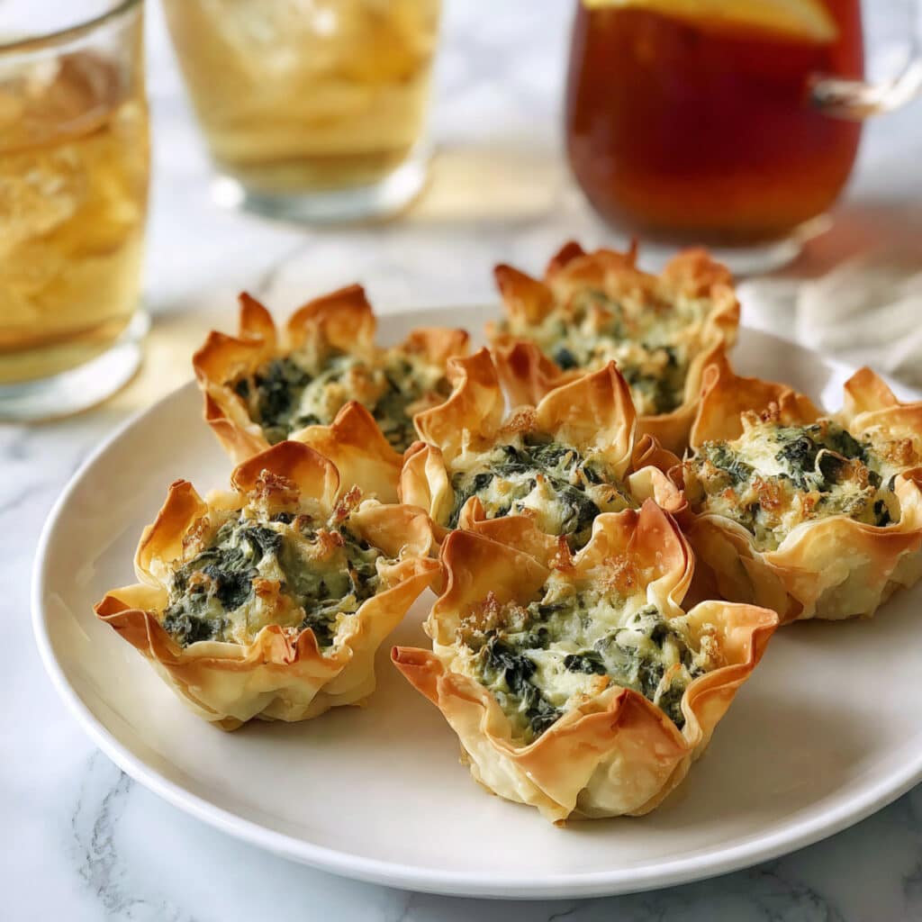 Spinach-Artichoke Dip Wonton Cups Recipe