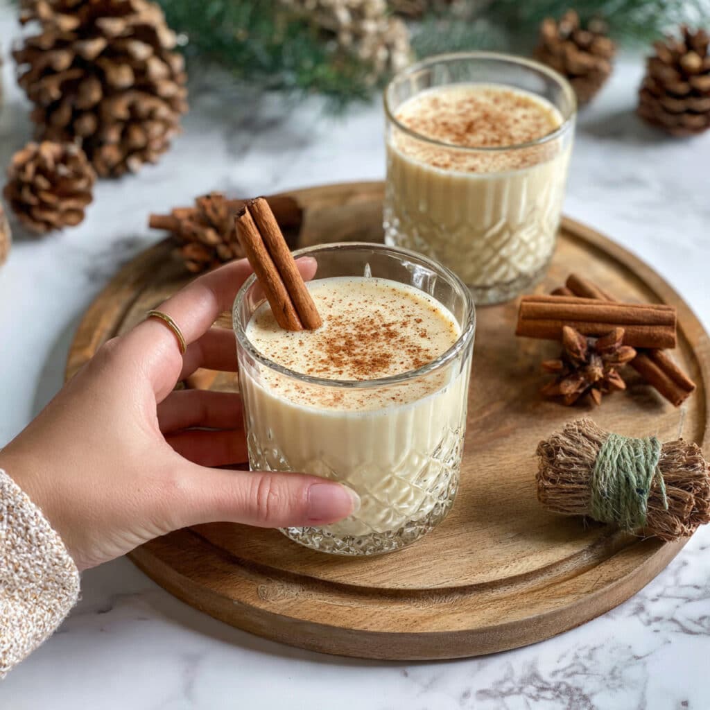 Eggnog Shots with Spiced Rum Recipe