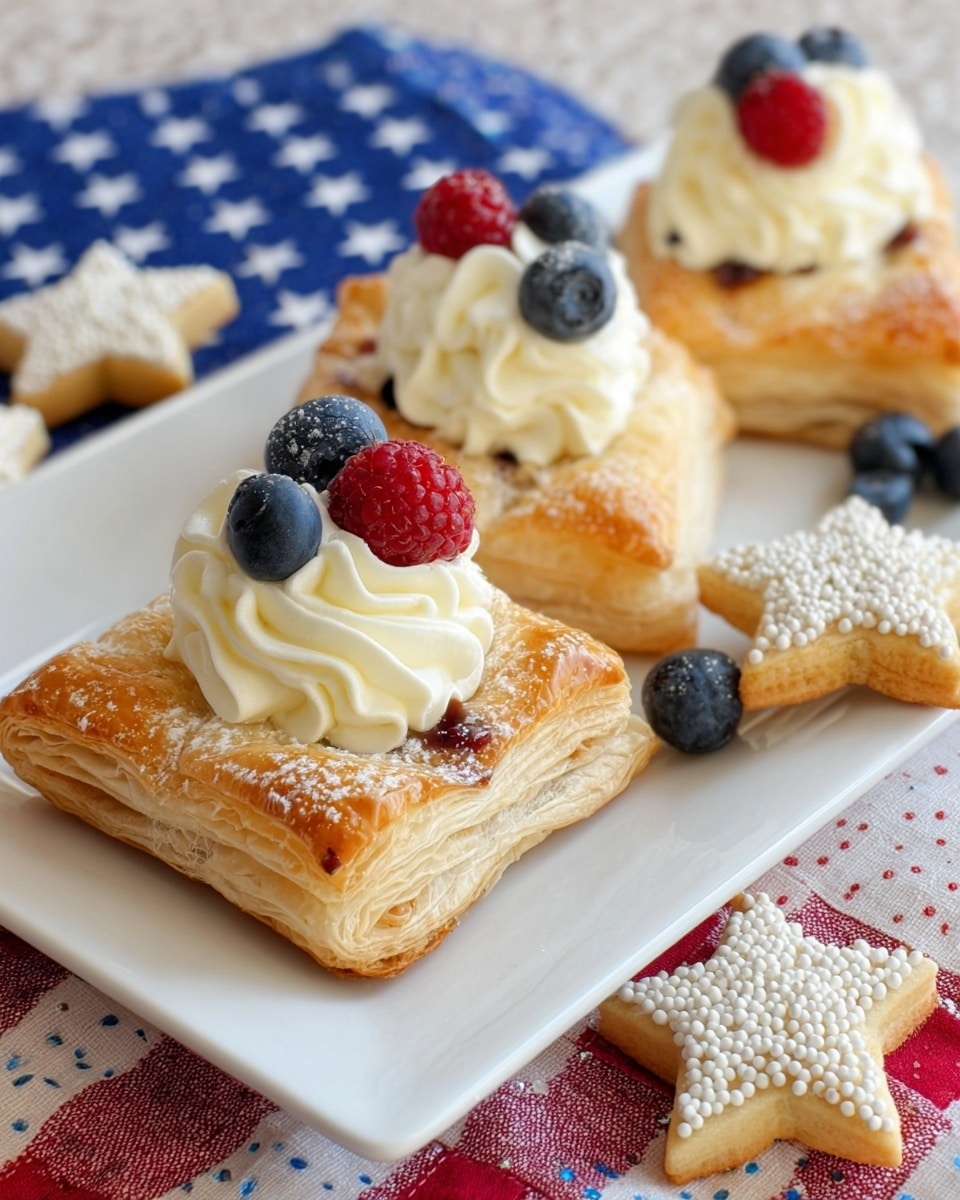 Patriotic Red White and Blue Pastries Recipe