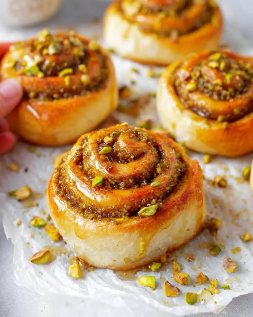 Pistachio Honey Cinnamon Rolls Recipe