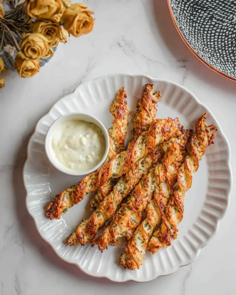 Cheesy Jalapeno Popper Puff Pastry Straws Recipe