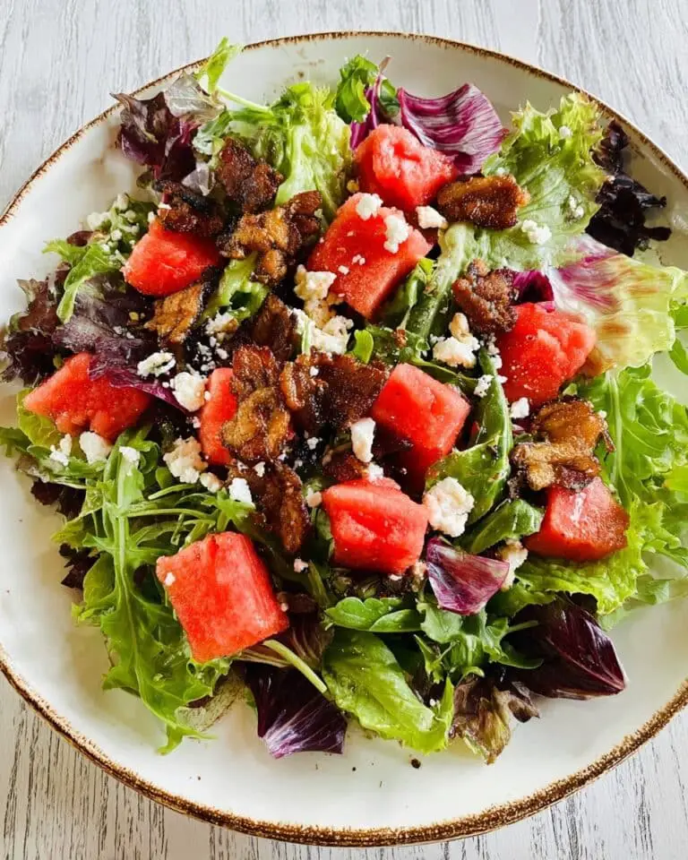 Watermelon Candied Bacon Salad Recipe