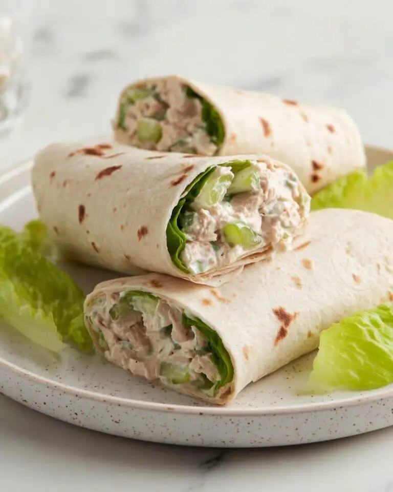 Tuna Wrap with Greek Yogurt, Celery, and Red Onion Recipe