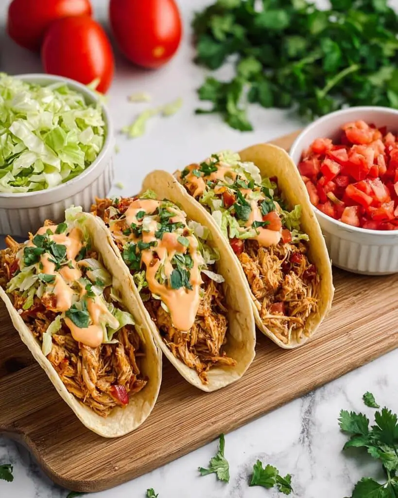 Slow Cooker Queso Chicken Tacos Recipe