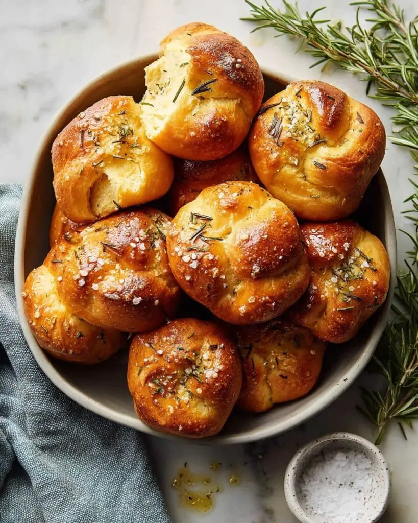 Easy Garlic Rosemary Focaccia Muffins Recipe