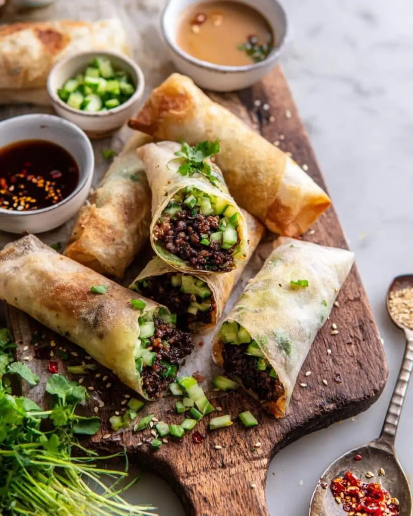 20 Minute Thai Basil Beef Rolls Recipe