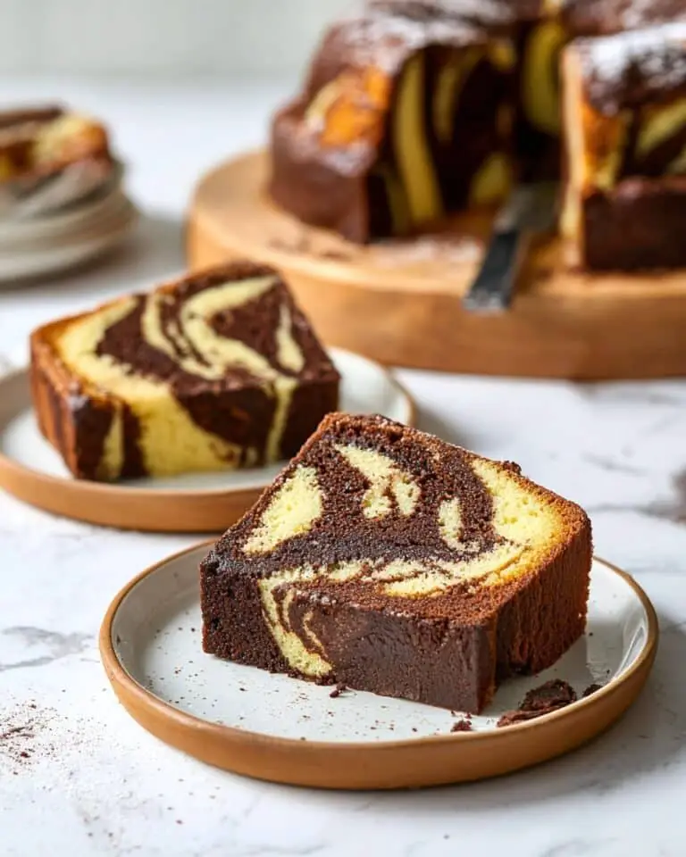 Marble Pound Cake with Chocolate and Vanilla Layers Recipe