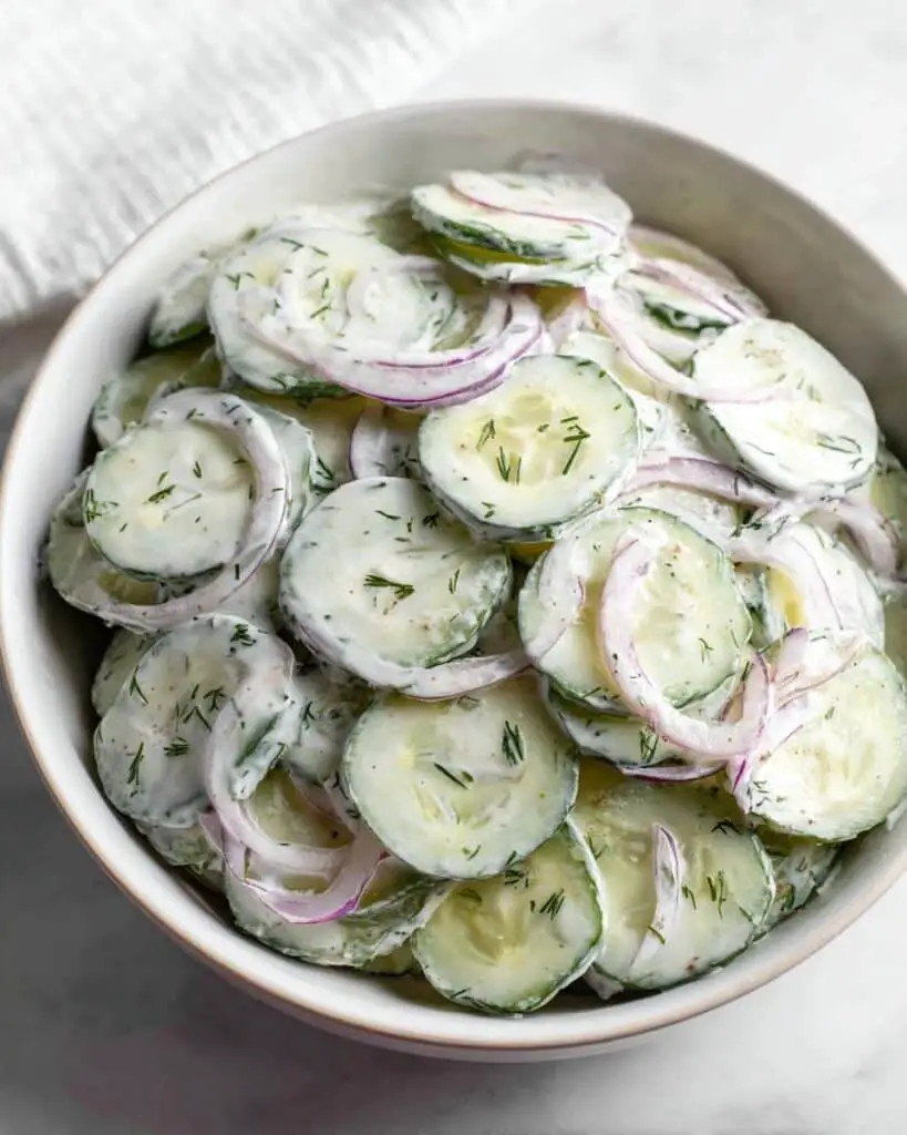 Creamy Cucumber Salad Recipe