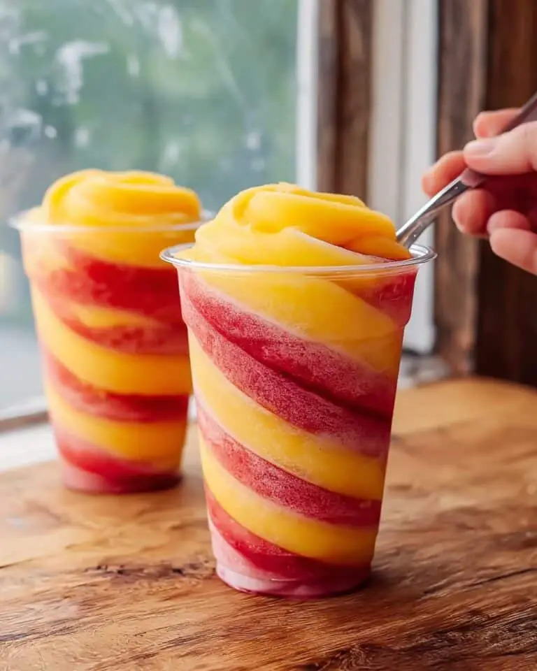 Pineapple Strawberry Swirled Slushies Recipe