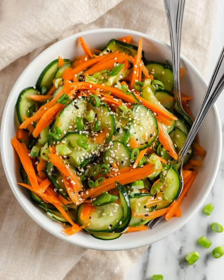 Cucumber and Carrot Salad with Sesame Soy Dressing Recipe