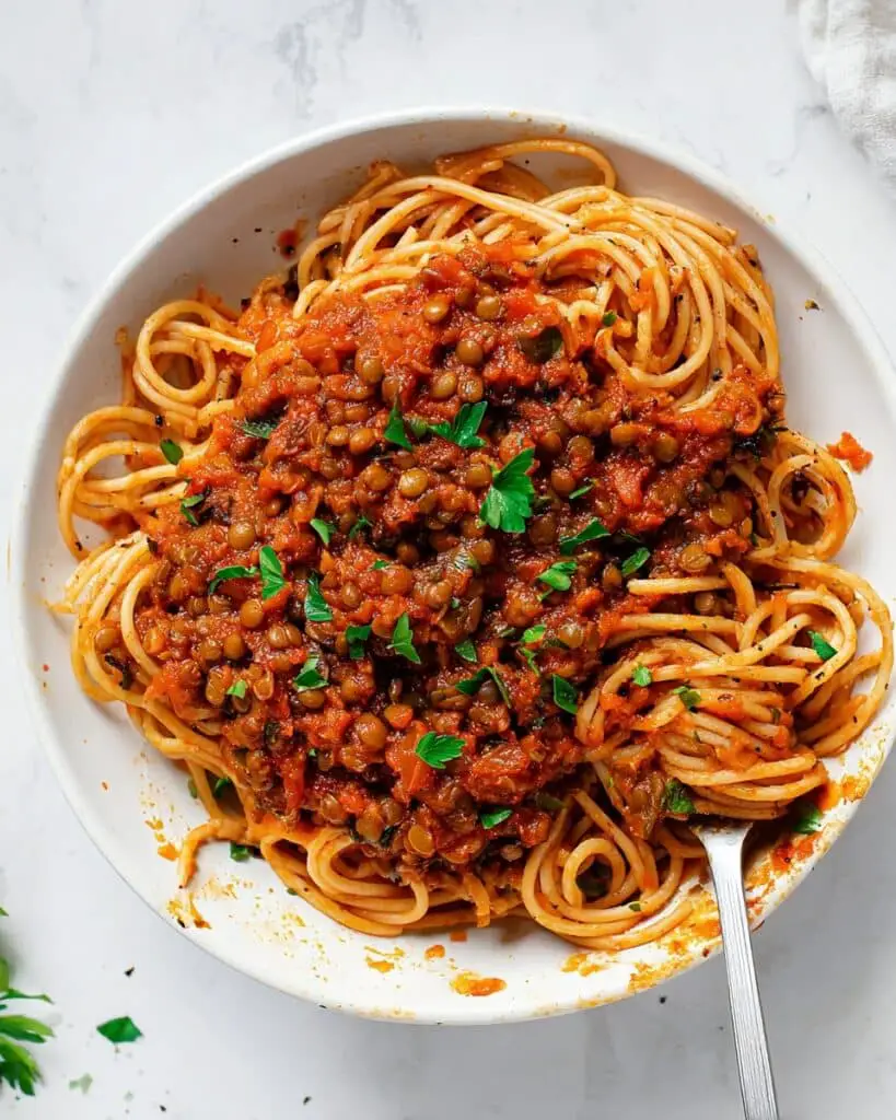 30-Minute Vegan Lentil Bolognese Recipe