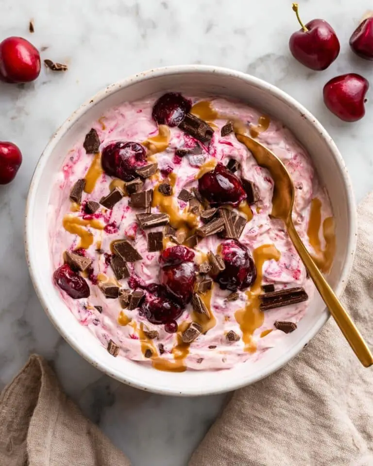 Chocolate Cherry Cheesecake Yogurt Bowl Recipe
